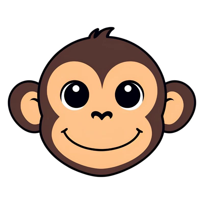 Dessin animé du singe joyeux
