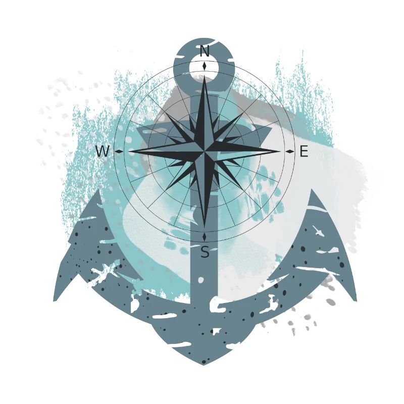 Anchor and compass