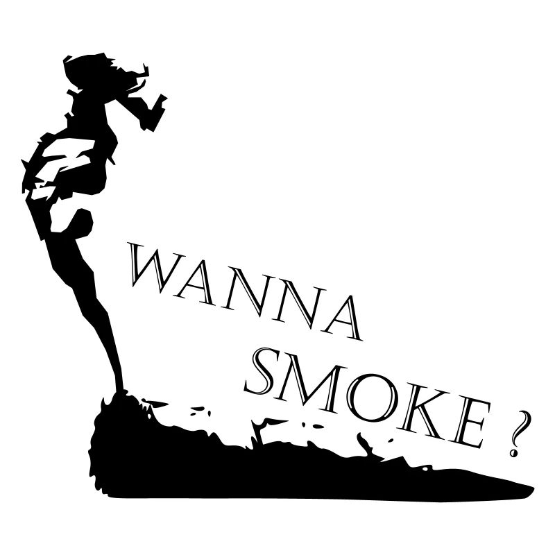 Fumer de l’herbe - lettrage avec image