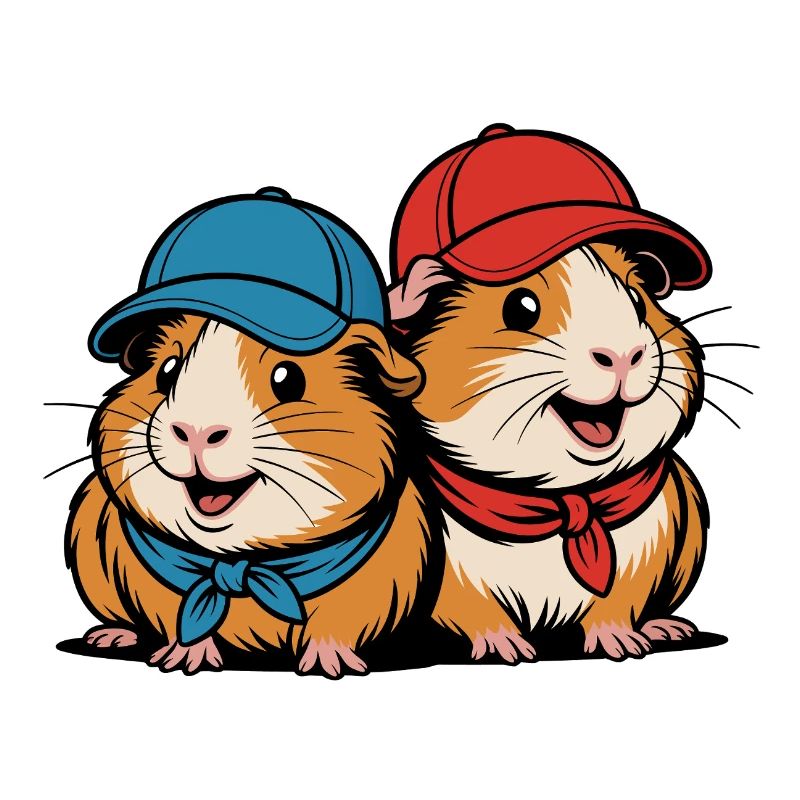 Amis cochons d’Inde mignons – Motif drôle d’animal
