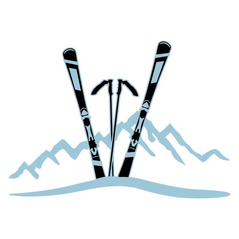 Skiing and mountains, skiing