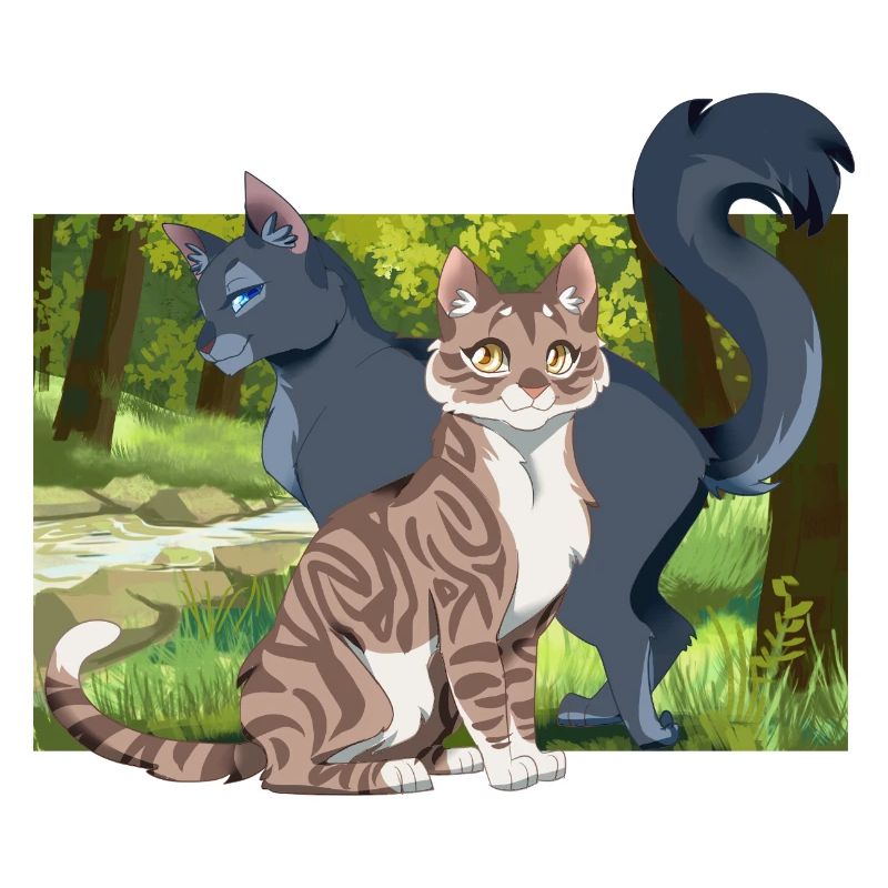 Leafpool Peau de cendre, Fourrure de suie, Feuille, Chat du lac mignon