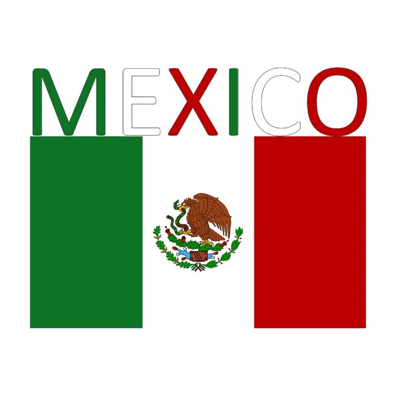 Mexique - drapeau du Mexique - idée cadeau design