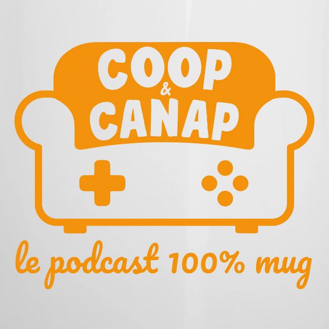 "Le Podcast 100% mug" - logo orange