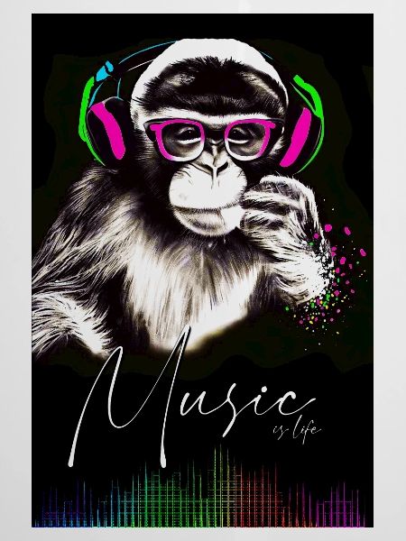 POSTER Affe Musik