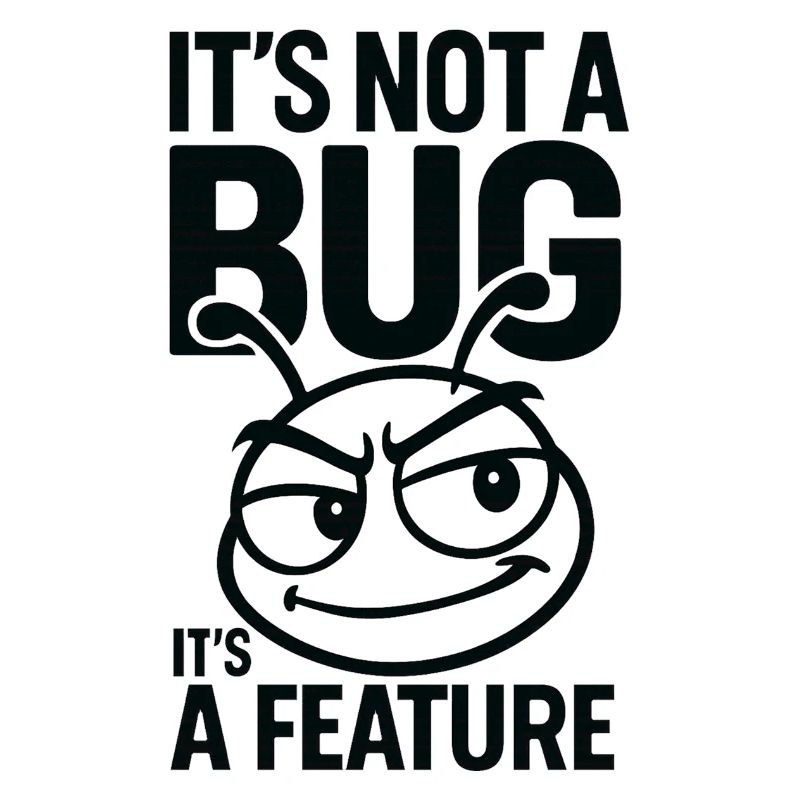 It's not a bug, it's a feature Perfect for nerds