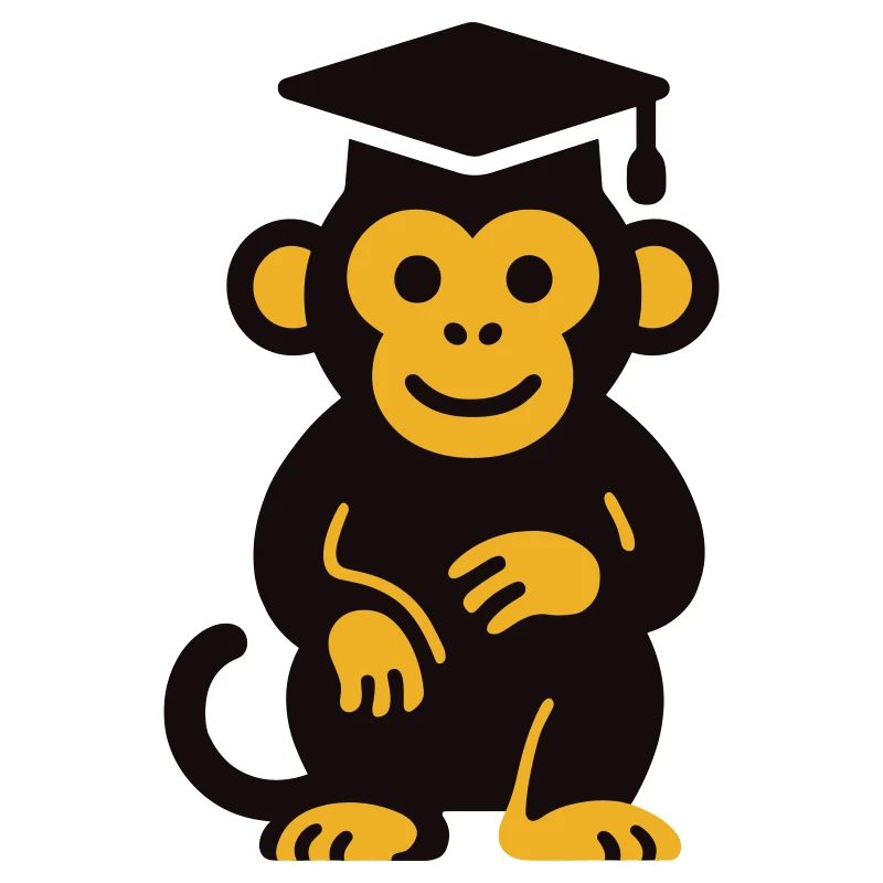 Graduation Monkey Icon Tee