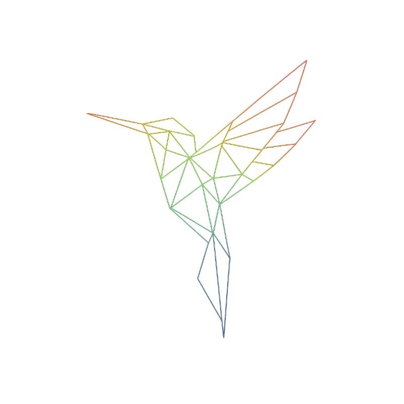 Geometrischer Regenbogenvogel