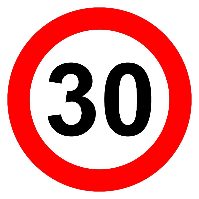 Panneau routier limite de vitesse 30