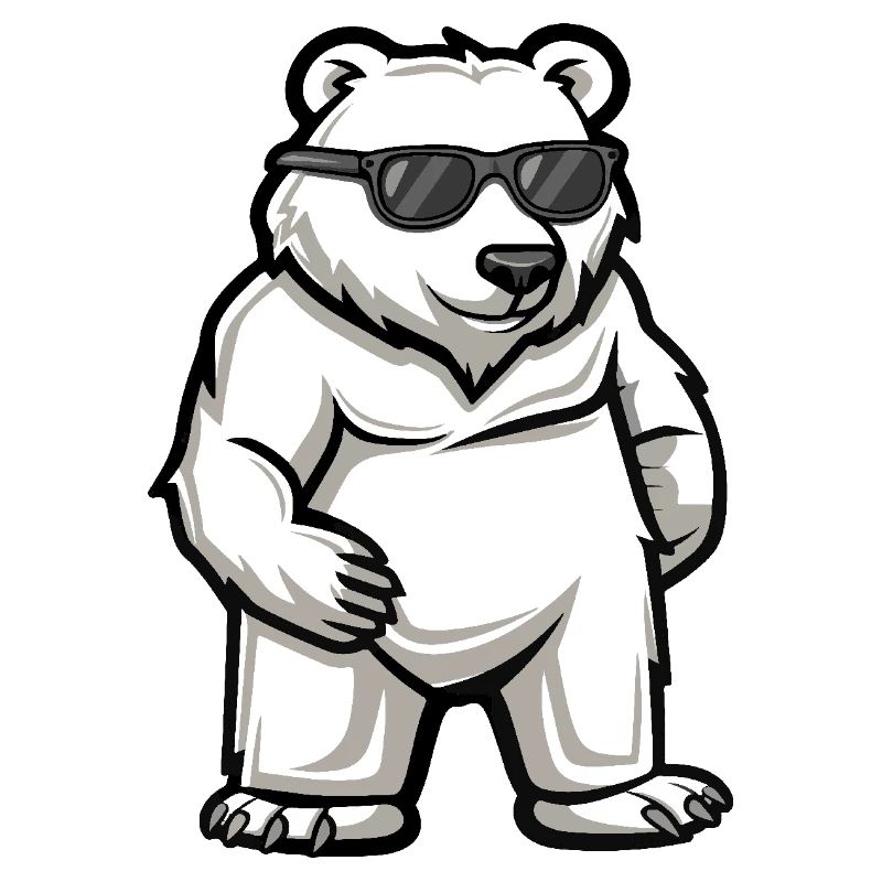 Eisbär Cool Comic