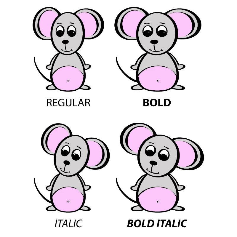 Graphic Designer Mouse - Explication de la typographie