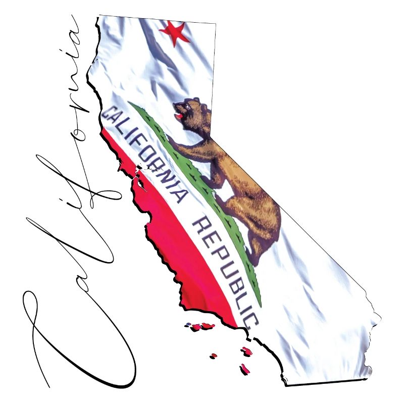 California (USA) | Real Flag | Flag Map Script
