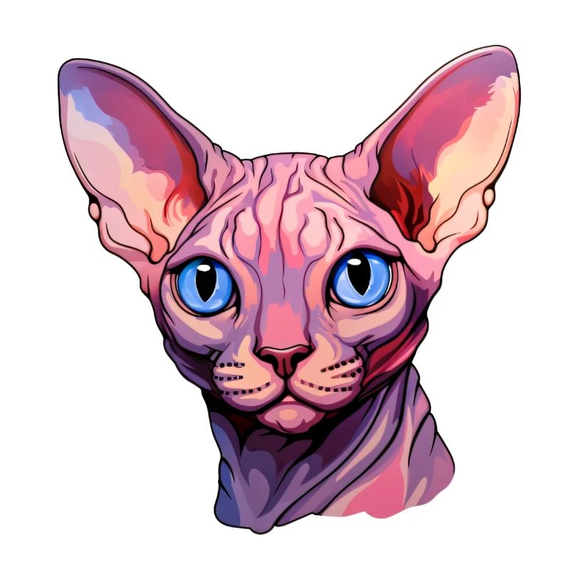 Tête de chat Sphynx