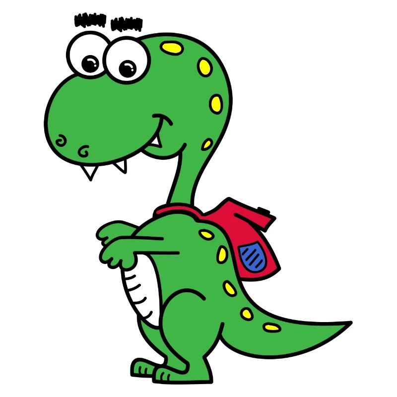 T-Rex mit Rucksack