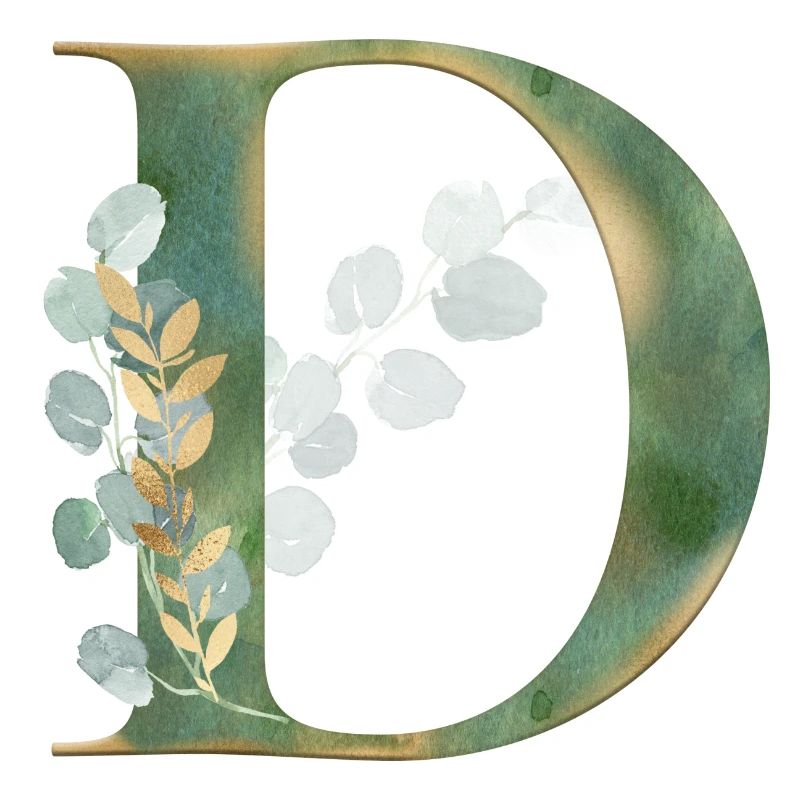 Customizable Monogram Eucalyptus D