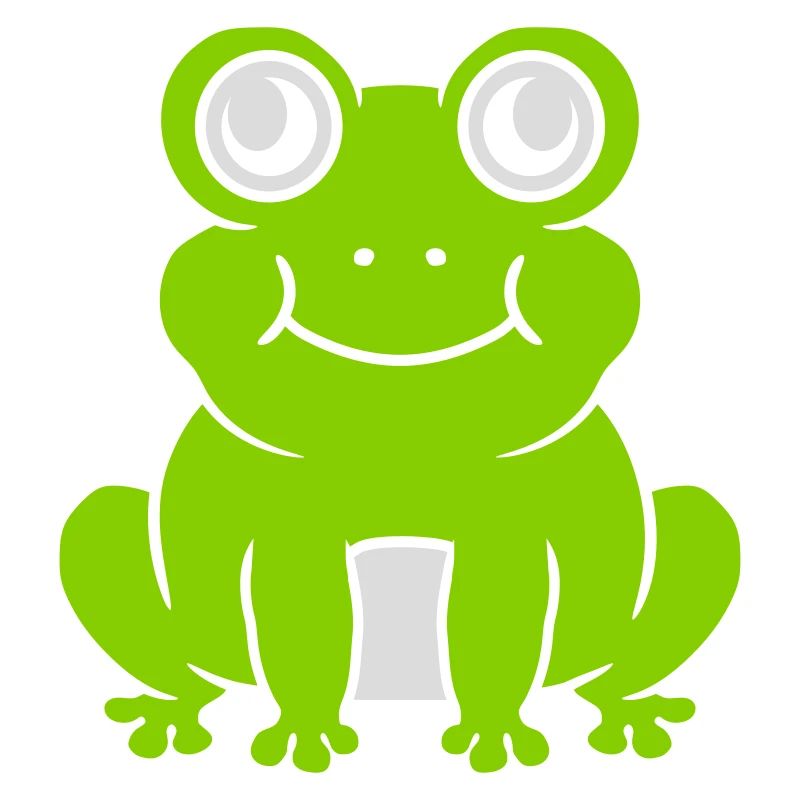 Comic sweet frog sitting