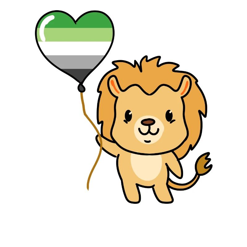 Lion Balloon Aromantic Pride