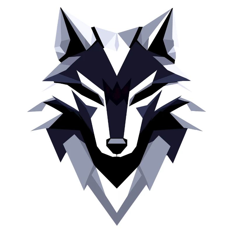 Conception du logo Wolf Low Poly