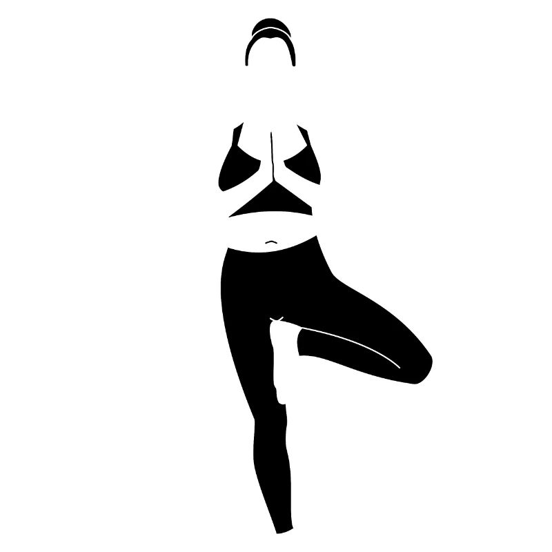 Yoga Tree Pose, Black