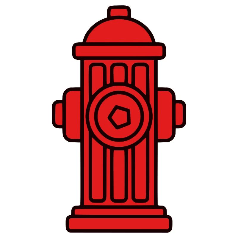 Classic Bold Red Fire Hydrant