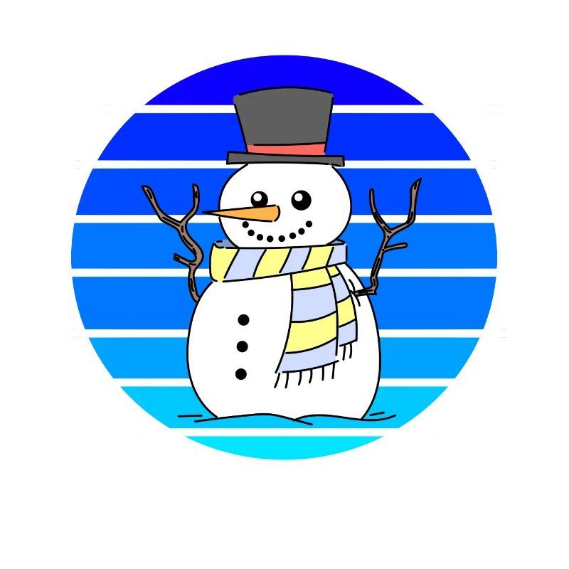 Snowman Sunset