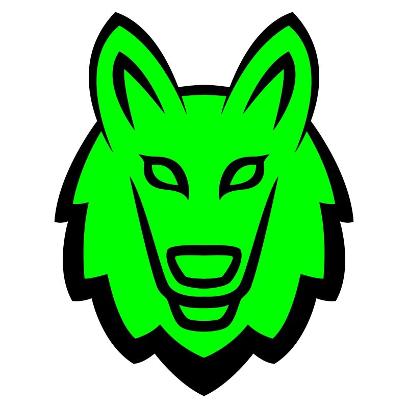 Wolf Maskottchen Logo
