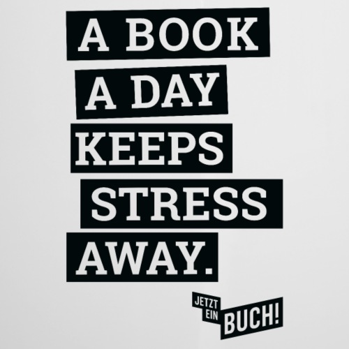 A Book A Day (schwarz) - Emaille-Tasse