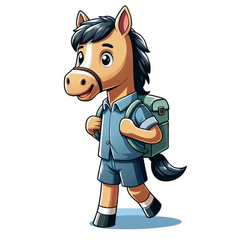 Mignon cheval d’écolier