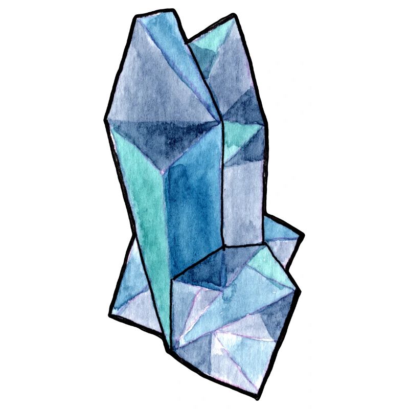 Hellblauer Kristall