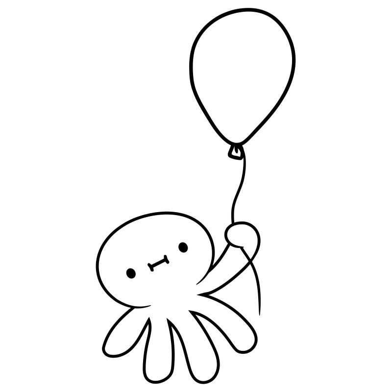Squid floats away