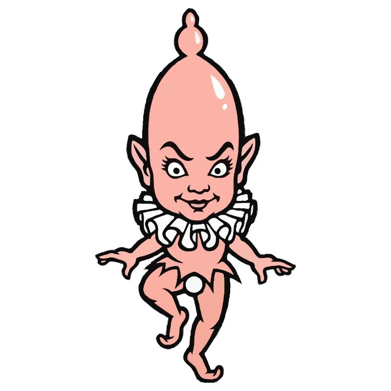 Bébé Diable mignon avec collier