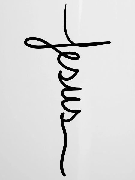 „Jesus“ – Lettering (vertikal)