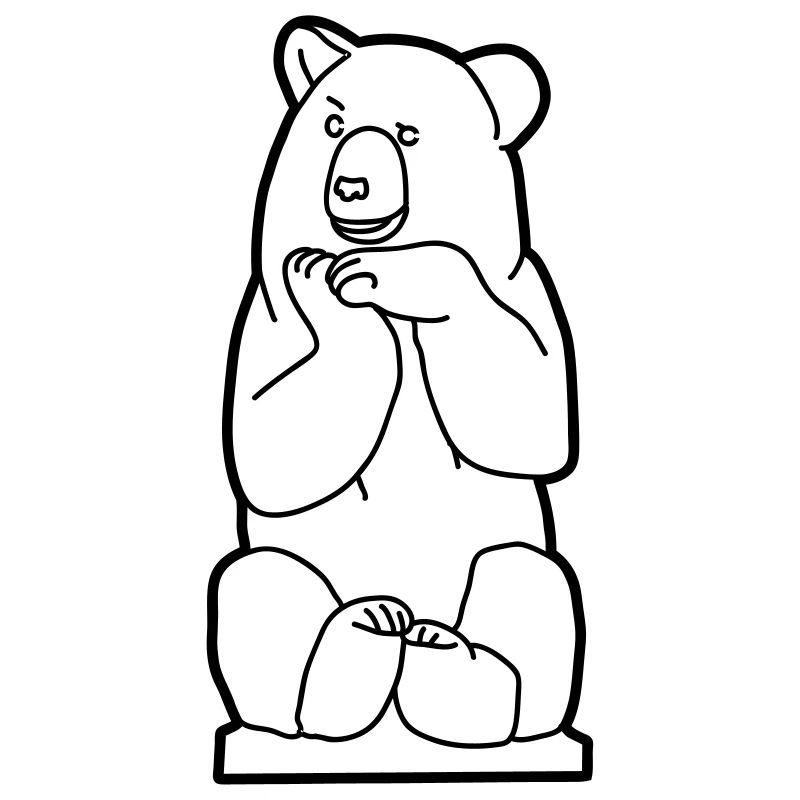 Berlin bear, sitting