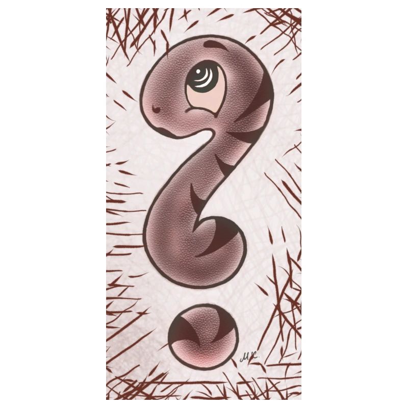 Point d’interrogation serpent brun étroit