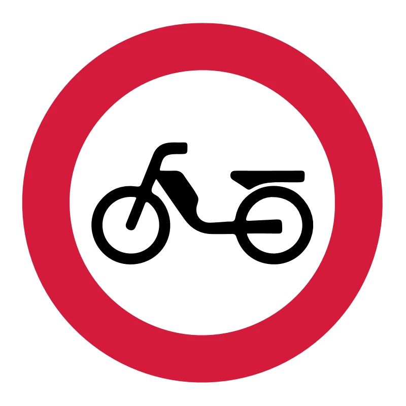 Vélomoteur Interdiction de cyclomoteur Signalisation routière Connexion 2c