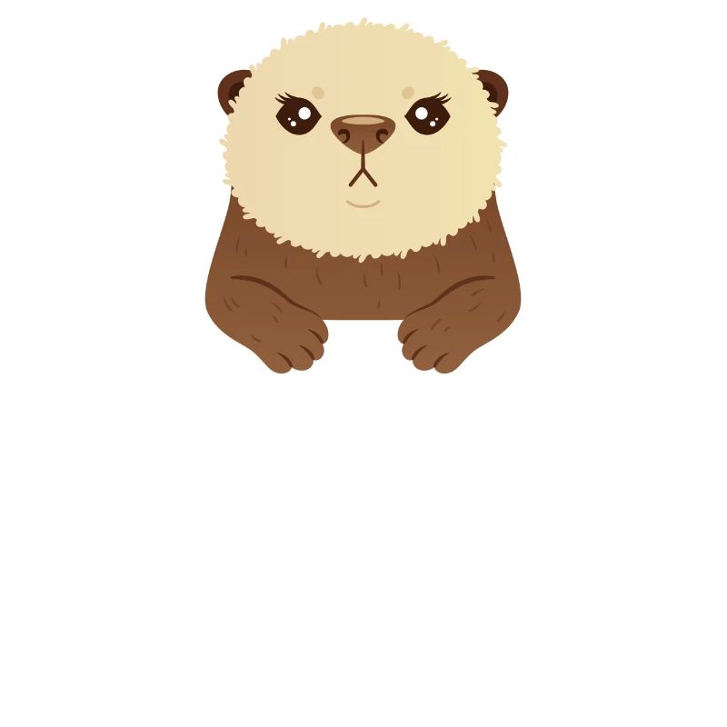Cute Grumpy Otter In Pocket