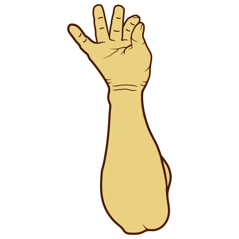Salt sprinkle hand