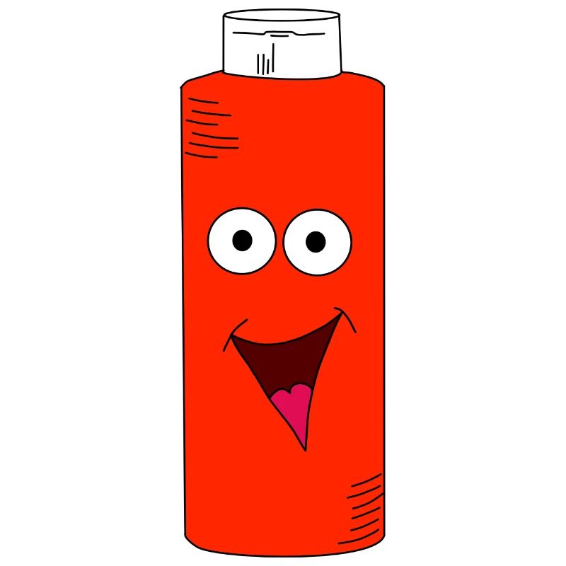 Ketchup bottle with face