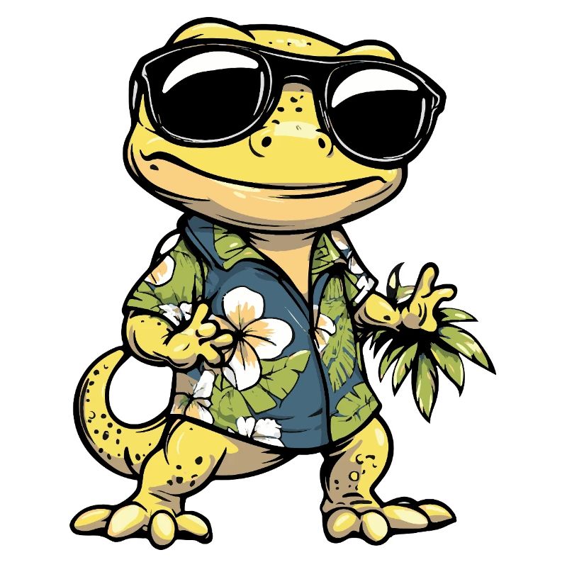 Lizard Comic Cool Summer