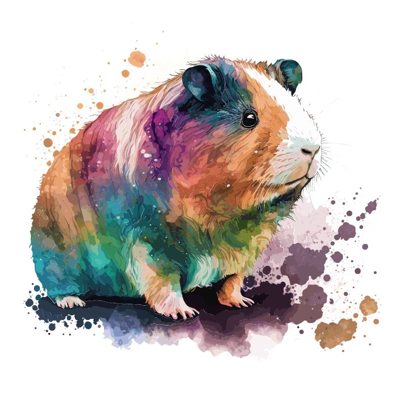 Cochon d’Inde coloré