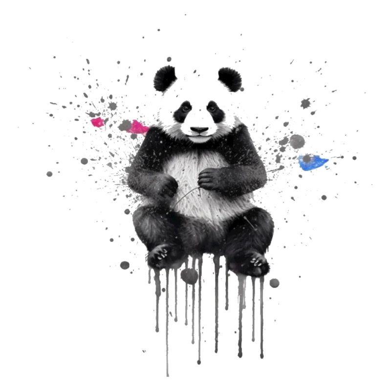 Graffiti de panda mignon