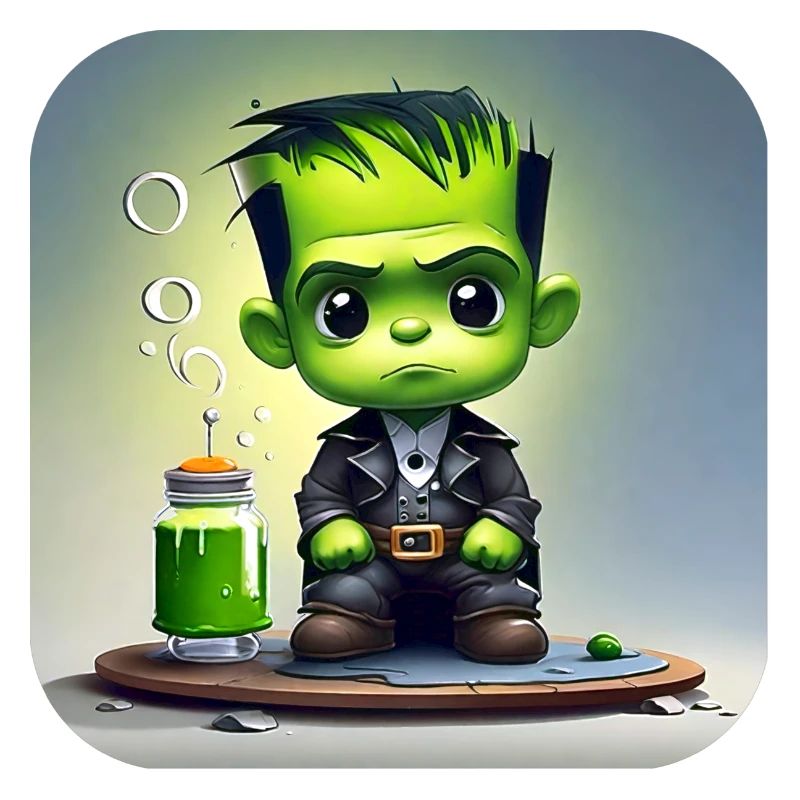 Mignon petit monstre vert