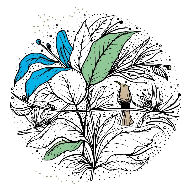 Flower with Bird