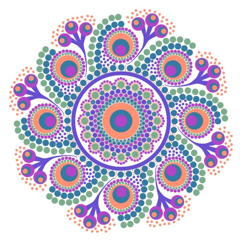 Rainbow Dot Mandala