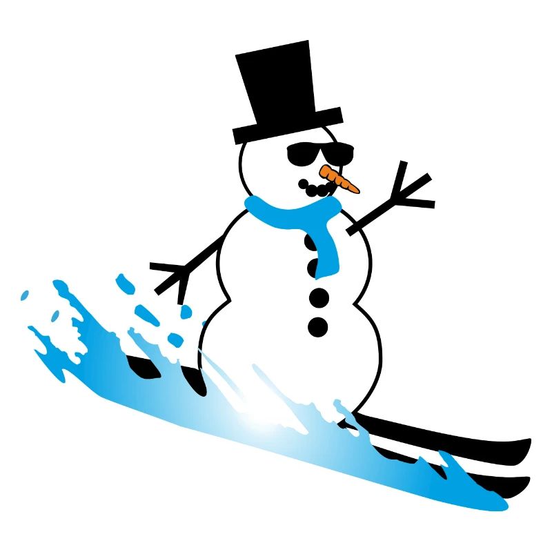 Skiing Snowman