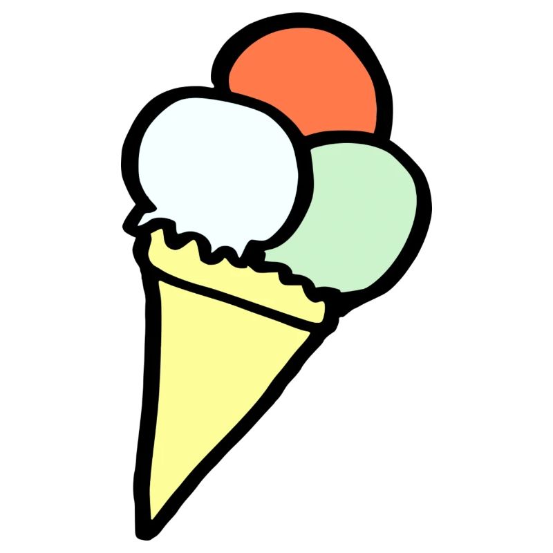 Crème glacée colorée