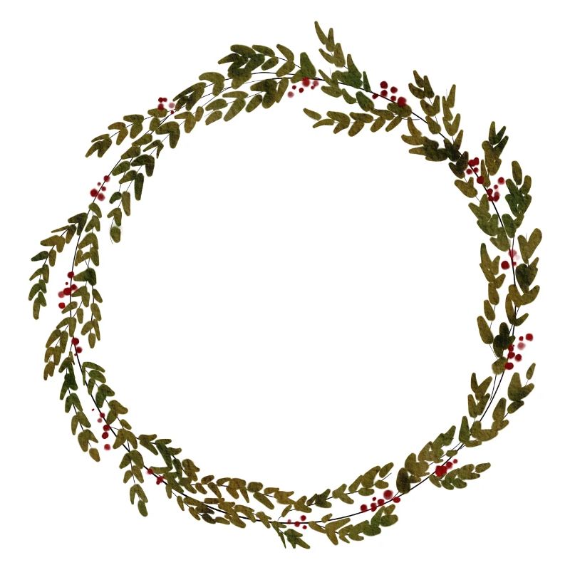 Kranz - weihnachtskranz - Blätter