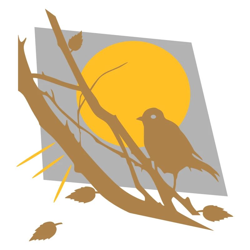Oiseau avec soleil
