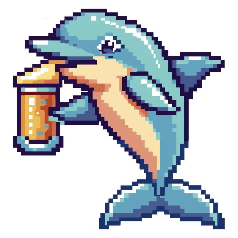 Delfin bière pixel