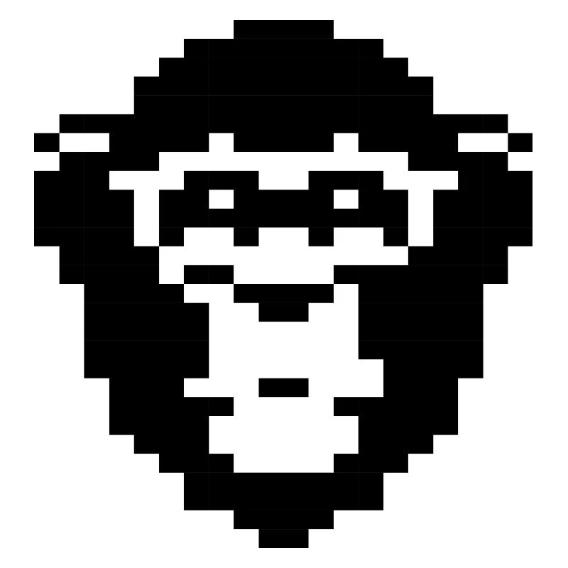 Pixeliges Affengesichtsdesign
